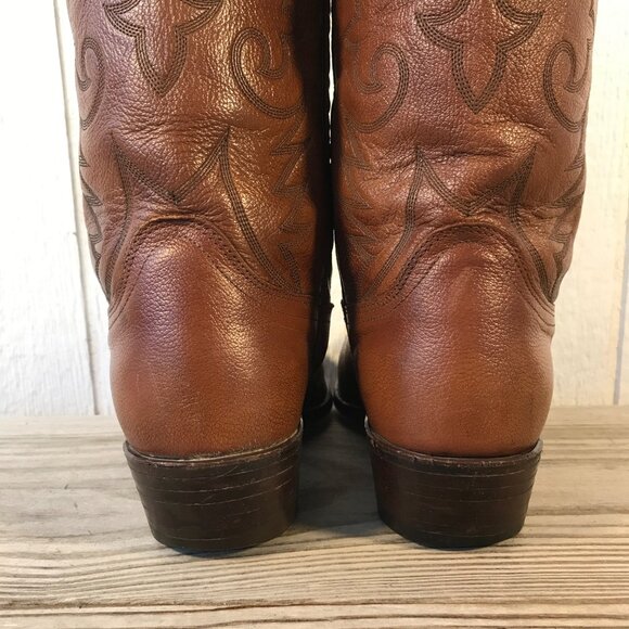 Dan Post Milwaukee Mens Pecan Brown Leather Western Dress Boots 9.5 EW 111R - Picture 5 of 13